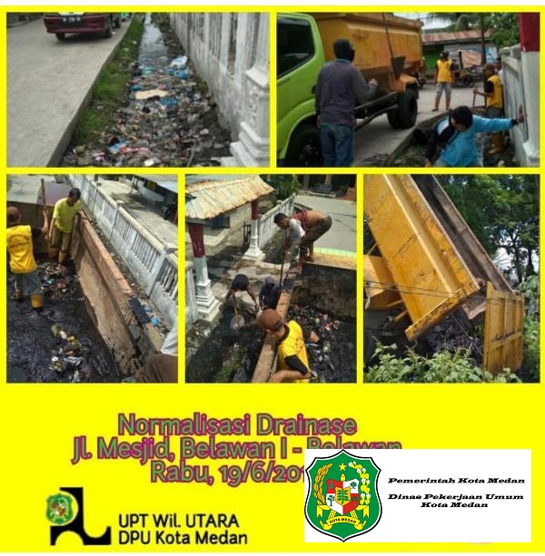 Normalisasi Drainase Jl. Mesjid Kel. Belawan I  Kec. Medan Belawan